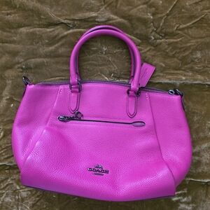 Coach Fuchsia Leather Satchel
